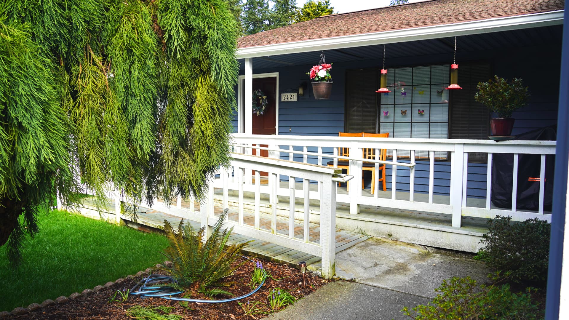 Resident bedroom with natural light